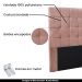 Cabeceira Decorativa Queen Size 1,60M Tropea Veludo Rosa G63 - Gran Belo