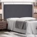 Cabeceira Decorativa Queen Size 1,60M Yves Suede Cinza G63 - Gran Belo