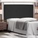 Cabeceira Decorativa Queen Size 1,60M Yves Suede Preto G63 - Gran Belo