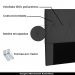 Cabeceira Decorativa Queen Size 1,60M Yves Suede Preto G63 - Gran Belo