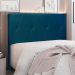 Cabeceira Decorativa Queen Size 1,60M Yves Veludo Azul Marinho G63 - Gran Belo