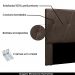 Cabeceira Decorativa Queen Size 1,60M Yves Veludo Marrom G63 - Gran Belo