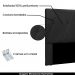 Cabeceira Decorativa Queen Size 1,60M Yves Veludo Preto G63 - Gran Belo