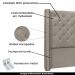 Cabeceira Decorativa Queen Size 1,84M Loewe Linho Areia G63 - Gran Belo