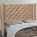 Cabeceira Decorativa Queen Size 1,84M Loewe Suede Bege G63 - Gran Belo