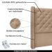 Cabeceira Decorativa Queen Size 1,84M Loewe Suede Bege G63 - Gran Belo