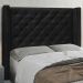 Cabeceira Decorativa Queen Size 1,84M Loewe Suede Preto G63 - Gran Belo