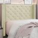 Cabeceira Decorativa Queen Size 1,84M Loewe Veludo Bege G63 - Gran Belo