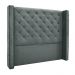 Cabeceira Decorativa Queen Size 1,84M Loewe Veludo Cinza G63 - Gran Belo