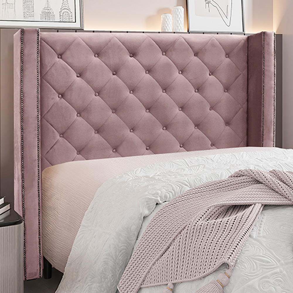 Cabeceira Decorativa Queen Size 1,84M Loewe Veludo Lilás G63 - Gran Belo