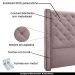 Cabeceira Decorativa Queen Size 1,84M Loewe Veludo Lilás G63 - Gran Belo