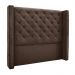 Cabeceira Decorativa Queen Size 1,84M Loewe Veludo Marrom G63 - Gran Belo