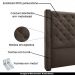 Cabeceira Decorativa Queen Size 1,84M Loewe Veludo Marrom G63 - Gran Belo