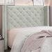 Cabeceira Decorativa Queen Size 1,84M Loewe Veludo Prata G63 - Gran Belo