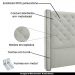 Cabeceira Decorativa Queen Size 1,84M Loewe Veludo Prata G63 - Gran Belo