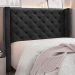 Cabeceira Decorativa Queen Size 1,84M Loewe Veludo Preto G63 - Gran Belo