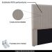 Cabeceira Decorativa Queen Size Casal 1,60M Erza Linho Areia G63 - Gran Belo