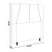 Cabeceira Decorativa Spezia Casal 140cm Veludo Bege G32 - Gran Belo