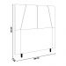 Cabeceira Decorativa Spezia Casal 160cm Veludo Marrom G32 - Gran Belo