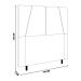 Cabeceira Decorativa Spezia King 193cm Veludo Bege G32 - Gran Belo