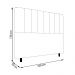 Cabeceira Decorativa Udine Casal 160cm Veludo Bege G32 - Gran Belo