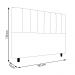 Cabeceira Decorativa Udine King 193cm Veludo Marrom G32 - Gran Belo