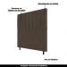 Cabeceira Decorativa Udine King 193cm Veludo Marrom G32 - Gran Belo