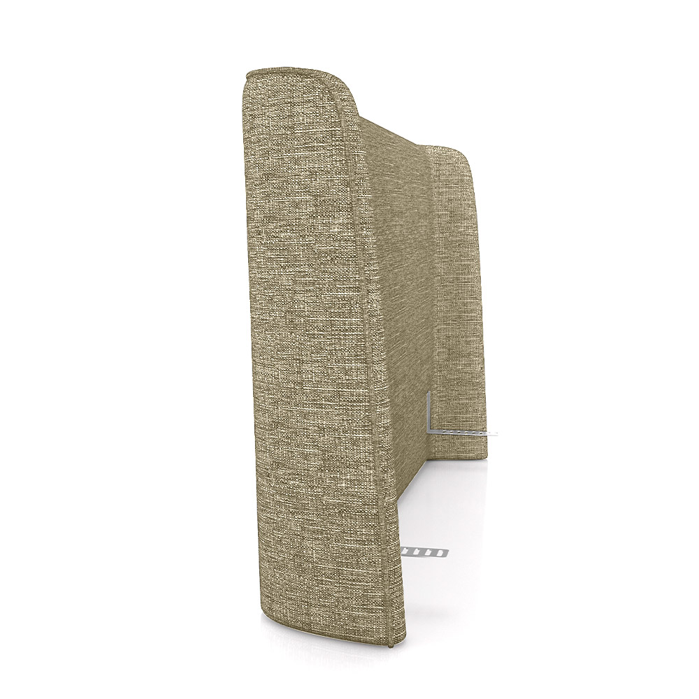 Cabeceira Design para Cama King Torres Pés em Madeira Linho Bege G91 - Gran Belo