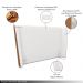 Cabeceira Design para Cama Queen Torres Pés em Madeira PU/Bouclê Caramelo/Off White G91 - Gran Belo