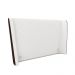 Cabeceira Design para Cama Queen Torres Pés em Madeira PU/Bouclê Marrom/Off White G91 - Gran Belo