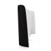 Cabeceira Design para Cama Queen Torres Pés em Madeira PU/Bouclê Preto/Off White G91 - Gran Belo