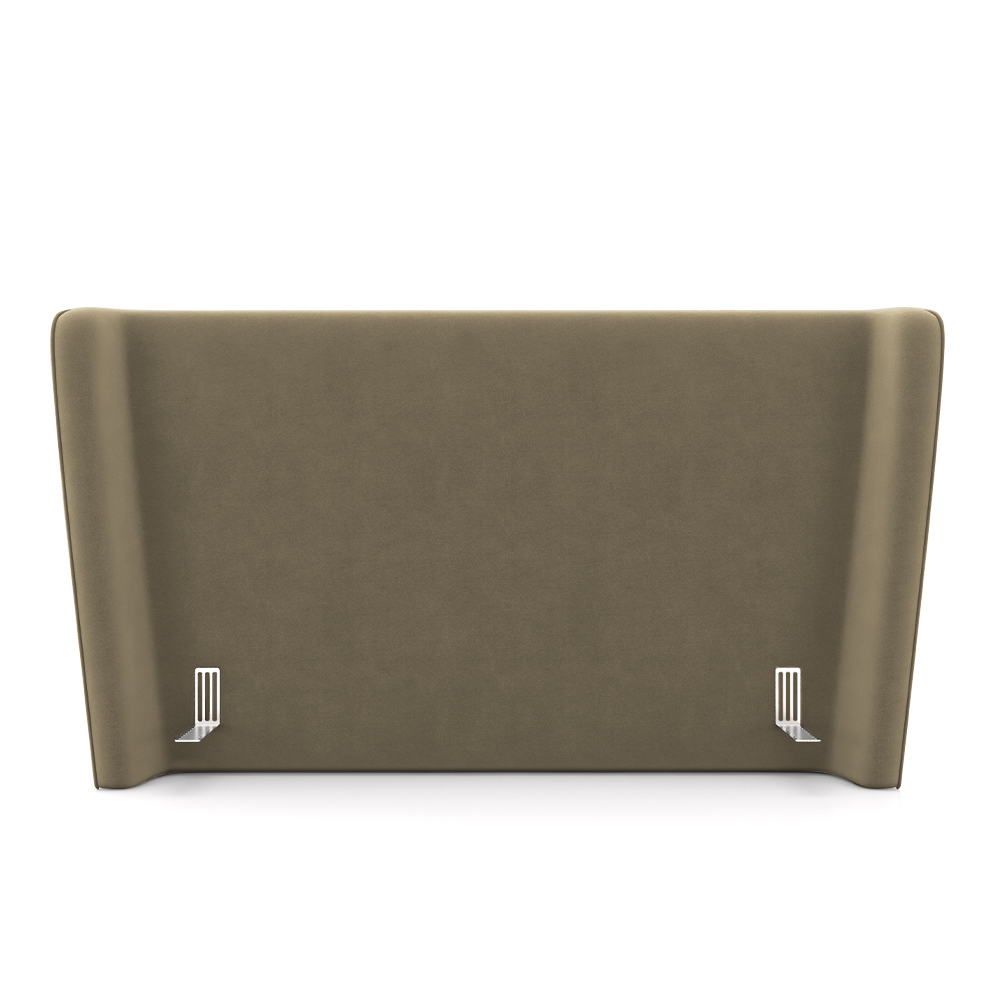 Cabeceira Design para Cama Queen Torres Pés em Madeira Veludo Castor G91 - Gran Belo