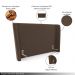 Cabeceira Design para Cama Queen Torres Pés em Madeira Veludo Marrom G91 - Gran Belo