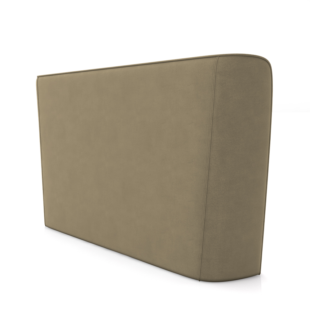 Cabeceira Design para Cama de Casal Torres Pés em Madeira Veludo Castor G91 - Gran Belo