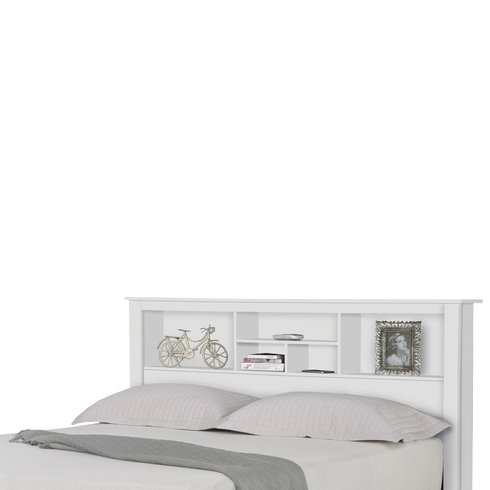 Cabeceira para Cama de Casal Cuba Branco G68 - Gran Belo