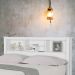 Cabeceira para Cama de Casal Cuba Branco G68 - Gran Belo