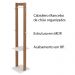 Cabideiro Grande para Quarto Sala de Estar AZ1019 MDP Amendoa/Branco G69 - Gran Belo