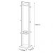 Cabideiro Grande para Quarto Sala de Estar AZ1019 MDP Nogal/Branco G69 - Gran Belo