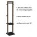 Cabideiro Grande para Quarto Sala de Estar AZ1019 MDP Nogal/Preto G69 - Gran Belo