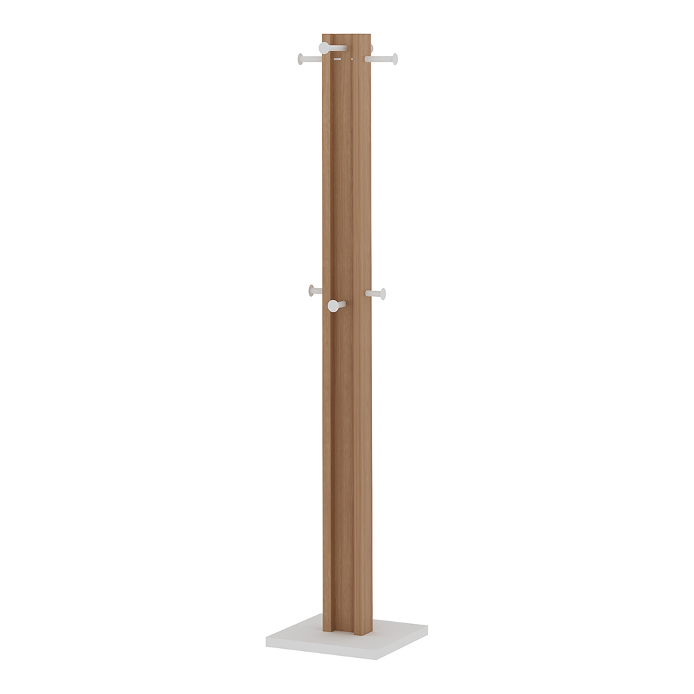Cabideiro para Quarto Sala de Estar AZ1018 MDP Amendoa/Branco G69 - Gran Belo