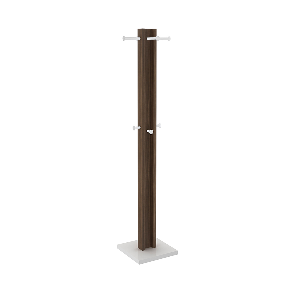 Cabideiro para Quarto Sala de Estar AZ1018 MDP Nogal/Branco G69 - Gran Belo