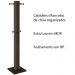 Cabideiro para Quarto Sala de Estar AZ1018 MDP Nogal/Preto G69 - Gran Belo