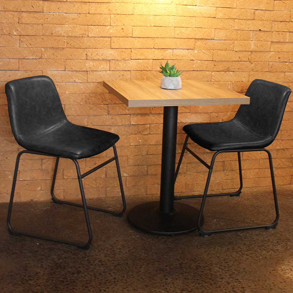 Cadeira Decorativa Marquezine Sala de Jantar PU Base Aço Preto G56 - Gran Belo