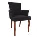 Cadeira Decorativa Sala De Jantar Belford Madeira Veludo Preto G48 - Gran Belo