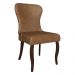 Cadeira Decorativa Sala De Jantar Duque Madeira PU Marrom G48 - Gran Belo