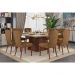 Cadeira Decorativa Sala De Jantar Duque Madeira PU Marrom G48 - Gran Belo