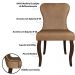 Cadeira Decorativa Sala De Jantar Duque Madeira PU Marrom G48 - Gran Belo