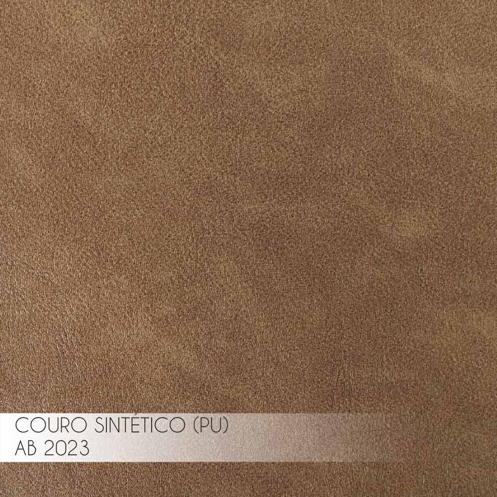 Cadeira Decorativa Sala De Jantar Duque Madeira PU Marrom G48 - Gran Belo