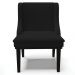 Cadeira Decorativa Sala de Jantar Base Fixa de Madeira Firenze Linho Preto G19 - Gran Belo