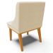 Cadeira Decorativa Sala de Jantar Base Fixa de Madeira Firenze PU Bege/Castanho G19 - Gran Belo